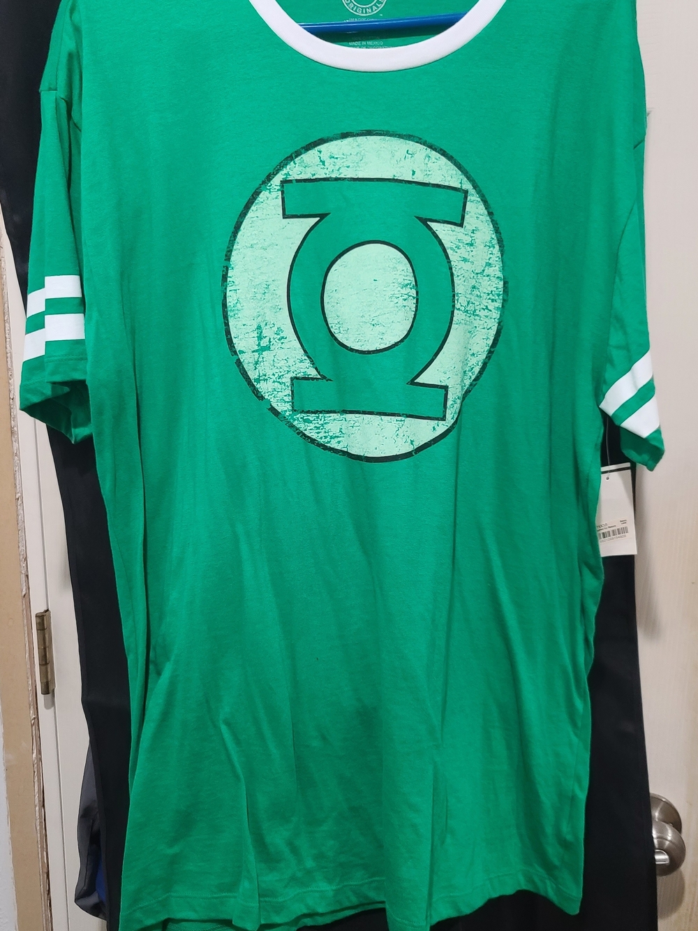 Vintage Green Lantern With Striped Sleeves